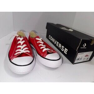 Converse Chuck Taylor AllStar Stripes Sneakers Red/White US youth size 2 NEW